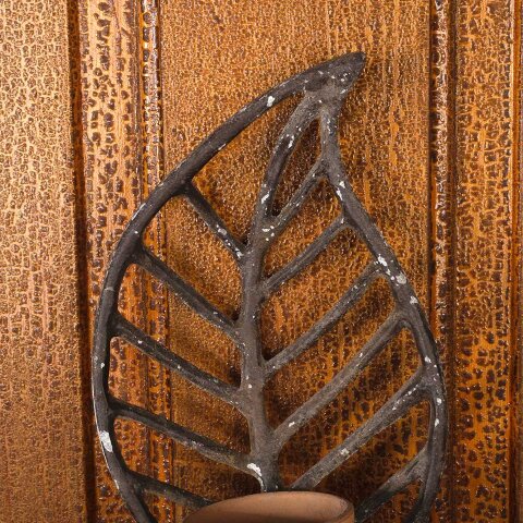 #55925 6x10 Cast Iron Wall-Mount Leaf Pot Holder image 3