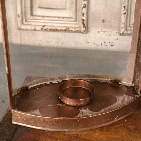 #55931 8x14 Copper & Glass Lantern Candle Holder image 7