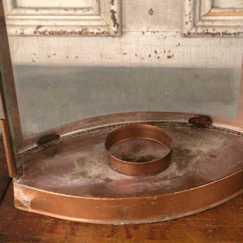 #55933 8x14 Copper & Glass Lantern Candle Holder image 7