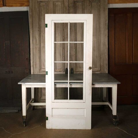 32x80 Antique 8 Lite Wood Storm Door