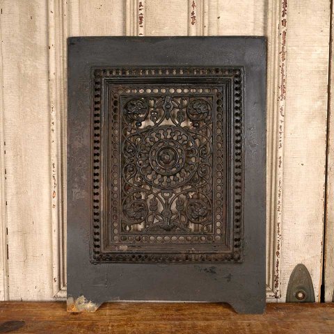 20x27 Antique Cast Iron Fireplace Summer Front