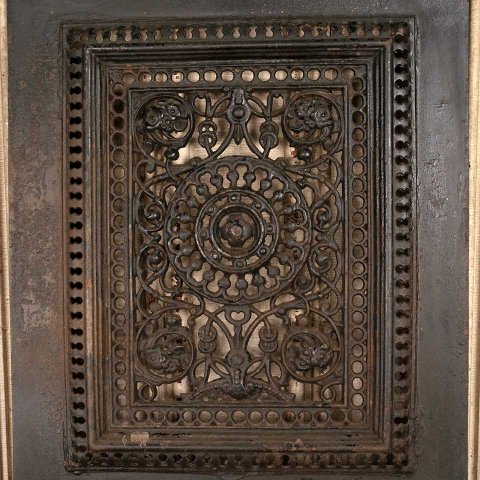 #55941 20x27 Antique Cast Iron Fireplace Summer Front image 3