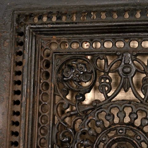 #55941 20x27 Antique Cast Iron Fireplace Summer Front image 7