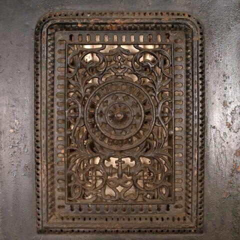 #55942 20x27 Antique Cast Iron Fireplace Summer Front image 3