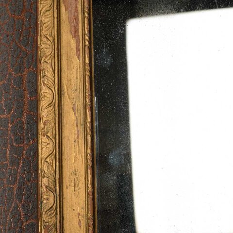 #55943 14x23 Antique Carved Wood Framed Mirror image 5