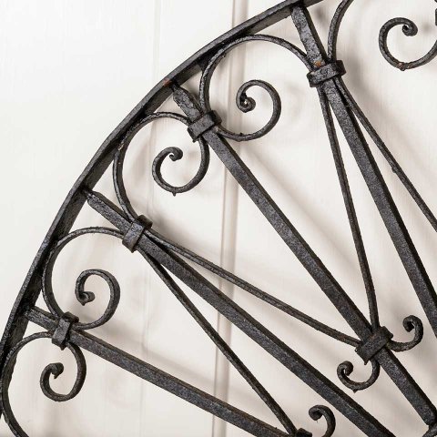 #55989 47x22 Antique Arched Wrought Iron Panel image 7