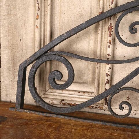 #55990 61x18 Antique Arched Wrought Iron Panel image 7