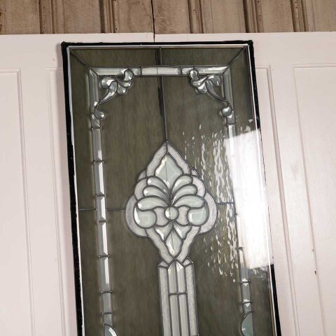 #55992 24x79 Vintage Leaded Glass Sidelite Window image 2