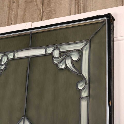 #55992 24x79 Vintage Leaded Glass Sidelite Window image 4