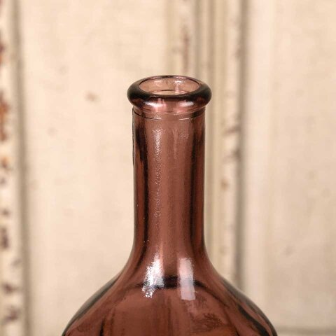 #56009 2x6 Vintage Octagonal Purple Glass Vase image 4