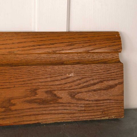#56014 Salvaged Antique Oak Baseboard Trim w/ Cap image 4