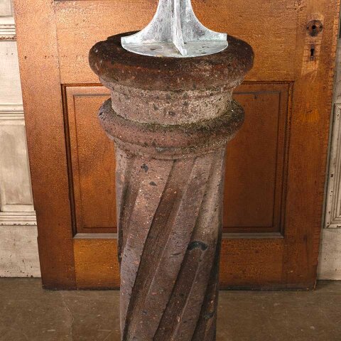 #56017 Metal Armillary Garden Ornament & Pedestal image 3
