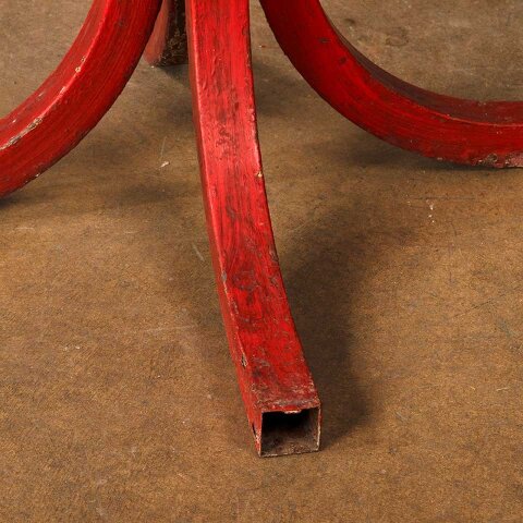 #56045 Vintage Painted Metal Hall Tree Coat Rack image 6
