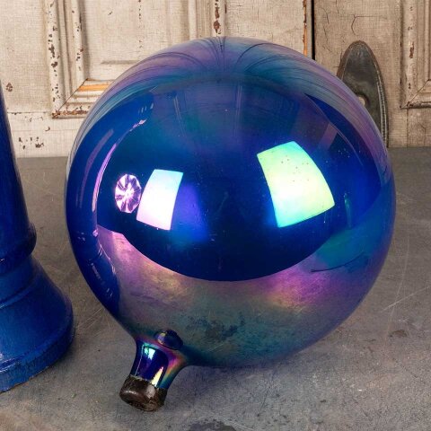 #56080 11x31 Vintage Glass Gazing Ball w/ Pedestal image 8