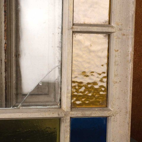 #56091 27x52 Antique Colored Glass Window Sash image 3