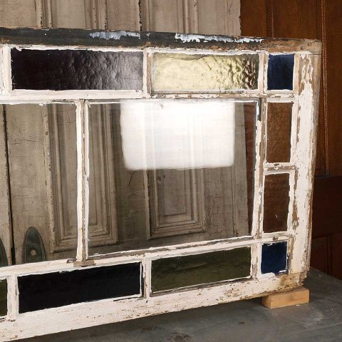 #56091 27x52 Antique Colored Glass Window Sash image 8