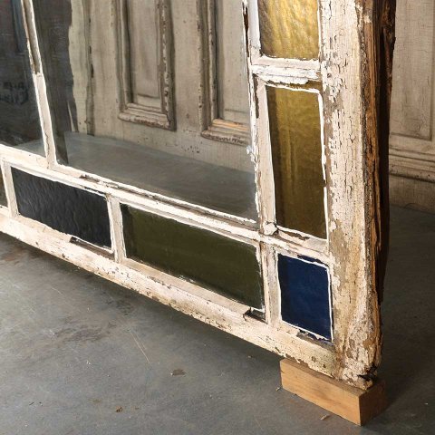 #56093 27x52 Antique Colored Glass Window Sash image 4