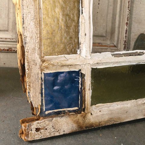 #56094 27x52 Antique Colored Glass Window Sash image 5