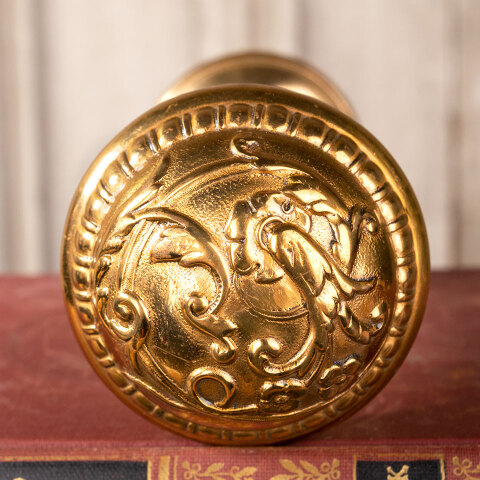 #7813 Pair of Russell & Erwin De Bercy Pattern Doorknobs image 2