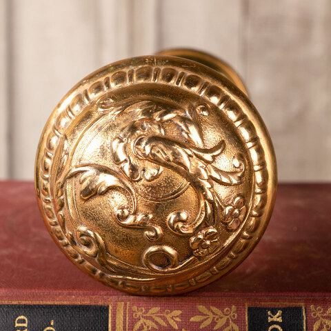 #7813 Pair of Russell & Erwin De Bercy Pattern Doorknobs image 6